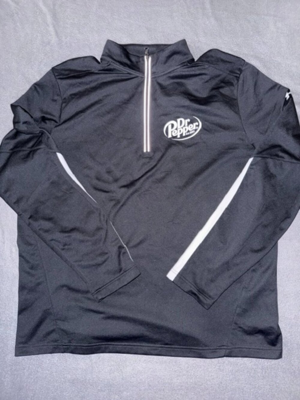 Under Armour Men's Black/White 1/4 Zip Pullover Dr Pepper Uber Size XXL